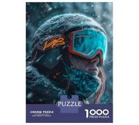 Rompecabezas para Adolescentes 1000 Piezas Snow Skier Digital Art Rompecabezas para Adultos Juegos Relajantes Análisis Y Lógica para Cumpleaños, Navidad 70x50cm/1000pcs
