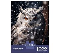 Rompecabezas para Adolescentes 1000 Piezas Snowy Owl Rompecabezas para Adultos Juegos Familiares Análisis Y Lógica para Cumpleaños, Navidad 52x38cm/1000pcs