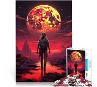 Rompecabezas para Adolescentes 1000 Piezas Soldado Femenino del Planeta Rojo Juego de ingenio Decoración hogar 52x38cm