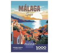 Rompecabezas para Adolescentes 1000 Piezas Spain Malaga Travel Rompecabezas para Adultos Juegos Relajantes Desafío Difícil Interacción Entre Padres E Hijos 38x26cm/1000pcs