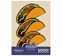 Rompecabezas para Adolescentes 1000 Piezas Stack of Tacos Mexicanos Illustration Rompecabezas para Adultos Juguete Decoración De Pared Corte De Precisión Ayuda A Ejercitar El Cerebro 52x38cm/1000pcs
