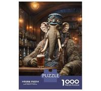 Rompecabezas para Adolescentes 1000 Piezas Steampunk Beer Mammoth Rompecabezas para Adultos Juguetes Antiestrés Patrón De Montaje Oferta como Regalo para Toda La Familia 70x50cm/1000pcs