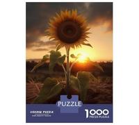 Rompecabezas para Adolescentes 1000 Piezas Sunflower Sunset Clouds Rompecabezas para Adultos Juegos Relajantes Análisis Y Lógica para Cumpleaños, Navidad 70x50cm/1000pcs
