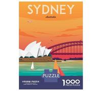 Rompecabezas para Adolescentes 1000 Piezas Sydney Travel Rompecabezas para Adultos Juegos Relajantes Regalo De Cumpleaños para Cumpleaños, Navidad 52x38cm/1000pcs