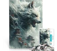 Rompecabezas para Adolescentes 1000 Piezas Templos Chinos del Zorro Blanco Acertijo para con Piezas de Formas aleatorias Que se entrelazan Completamente 52x38cm