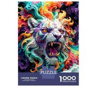 Rompecabezas para Adolescentes 1000 Piezas The Colorful Lion Rompecabezas para Adultos Juguetes Antiestrés Patrón De Montaje Oferta como Regalo para Toda La Familia 52x38cm/1000pcs