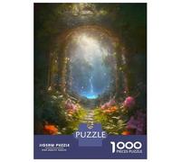 Rompecabezas para Adolescentes 1000 Piezas The Hidden Waterfall Rompecabezas para Adultos Juego De Ingenio Difícil Difícil Regalos para Reducir El Estrés 52x38cm/1000pcs