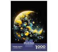 Rompecabezas para Adolescentes 1000 Piezas The Moon and The Bubbles Rompecabezas para Adultos Juguete Decoración De Pared Corte De Precisión Ayuda A Ejercitar El Cerebro 52x38cm/1000pcs