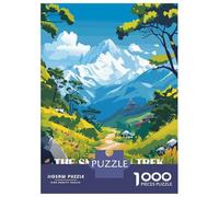 Rompecabezas para Adolescentes 1000 Piezas The Snowman Trek, Bhutan Rompecabezas para Adultos Juguete Decoración De Pared Corte De Precisión Ayuda A Ejercitar El Cerebro 52x38cm/1000pcs
