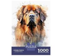 Rompecabezas para Adolescentes 1000 Piezas Tibetan Mastiff Watercolor Rompecabezas para Adultos Juegos Relajantes Regalo De Cumpleaños para Cumpleaños, Navidad 70x50cm/1000pcs