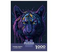 Rompecabezas para Adolescentes 1000 Piezas Tiger Head Rompecabezas para Adultos Juegos Relajantes Regalo De Cumpleaños para Cumpleaños, Navidad 70x50cm/1000pcs