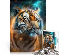 Rompecabezas para Adolescentes 1000 Piezas Tigre de la Nebulosa Mística Montaje de Patrones Regalos de cumpleaños, Regalos, Arte Mural 52x38cm