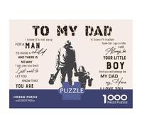 Rompecabezas para Adolescentes 1000 Piezas To My Dad Son Saxophone Rompecabezas para Adultos Juguetes Antiestrés Patrón De Montaje Oferta como Regalo para Toda La Familia 52x38cm/1000pcs