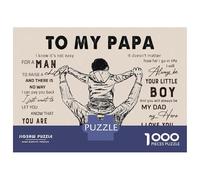 Rompecabezas para Adolescentes 1000 Piezas to My Papa Gift from Son Rompecabezas para Adultos Juguetes Antiestrés Patrón De Montaje Oferta como Regalo para Toda La Familia 38x26cm/1000pcs