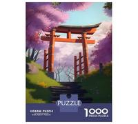 Rompecabezas para Adolescentes 1000 Piezas Torii Gate in Spring Rompecabezas para Adultos Juego De Ingenio Difícil Difícil Regalos para Reducir El Estrés 38x26cm/1000pcs