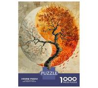 Rompecabezas para Adolescentes 1000 Piezas Tree of Life Yin and Yang Rompecabezas para Adultos Juguete Decoración De Pared Corte De Precisión Ayuda A Ejercitar El Cerebro 38x26cm/1000pcs
