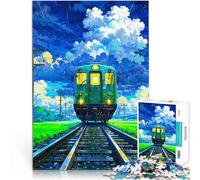 Rompecabezas para Adolescentes 1000 Piezas Tren de la mañana Competición de Velocidad de Manos Toda la Familia. 38x26cm