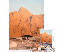 Rompecabezas para Adolescentes 1000 Piezas Un árbol en el Desierto Juguetes de Bricolaje Grandes Regalos y Juguetes Juegos Familiares Mejorar el Amor Entre Parejas Tamaño 38x52cm