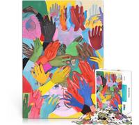 Rompecabezas para Adolescentes 1000 Piezas Una Mano es Todo lo Que Necesitamos Juguetes de Bricolaje para la decoración del hogar 50x70cm