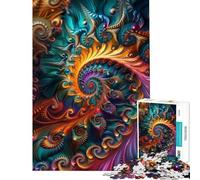 Rompecabezas para Adolescentes 1000 Piezas Universo Fractal Rompecabezas para Adultos Juguetes antiestrés Decoración Diversión en casa (Tamaño 38x52cm)