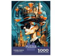 Rompecabezas para Adolescentes 1000 Piezas Urban Elegance Cityscape Fashion Art Print Rompecabezas para Adultos Juegos Relajantes Desafío Difícil Interacción Entre Padres E Hijos 52x38cm/1000pcs