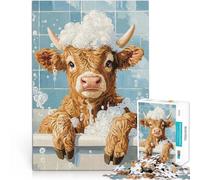 Rompecabezas para Adolescentes 1000 Piezas Vaca en un baño de Burbujas Juego desafiante con Piezas de Formas aleatorias Que se entrelazan Completamente 75x50cm