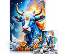 Rompecabezas para Adolescentes 1000 Piezas Vaca Helada Alivia el estrés Vacaciones en casa Matar el Tiempo Buen Regalo 50x70cm