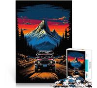 Rompecabezas para Adolescentes 1000 Piezas Vehículo de Aventura en Carretera Juego Intelectual Regalos de cumpleaños, Regalos, Arte Mural 38x26cm