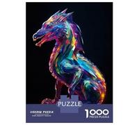 Rompecabezas para Adolescentes 1000 Piezas Vibrant Crystal Dragon Rompecabezas para Adultos Juguetes Antiestrés Patrón De Montaje Oferta como Regalo para Toda La Familia 70x50cm/1000pcs