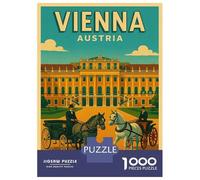 Rompecabezas para Adolescentes 1000 Piezas Vienna Austria Vintage Travel Rompecabezas para Adultos Juguete Decoración De Pared Corte De Precisión Ayuda A Ejercitar El Cerebro 38x26cm/1000pcs