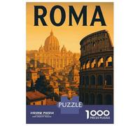 Rompecabezas para Adolescentes 1000 Piezas Vintage Roma Travel Rompecabezas para Adultos Juegos Relajantes Desafío Difícil Interacción Entre Padres E Hijos 70x50cm/1000pcs