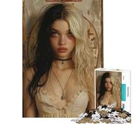 Rompecabezas para Adolescentes 1000 Piezas Vintage Young Goth Girl Desafiante de completar Pero Divertido y Humorístico Juego Práctico para Mayores de 14 años Juego de Rompecabezas ofrecido (50x75cm)