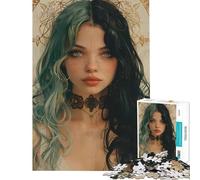 Rompecabezas para Adolescentes 1000 Piezas Vintage Young Goth Girl Rompecabezas de 1000 Piezas Juguete Educativo Desafío difícil Juego de Hermoso diseño (38x52cm)