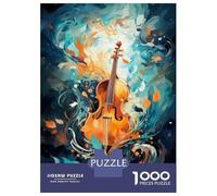 Rompecabezas para Adolescentes 1000 Piezas Violin Art Print Rompecabezas para Adolescentes Juegos Relajantes Decoración Interacción Entre Padres E Hijos 52x38cm/1000pcs