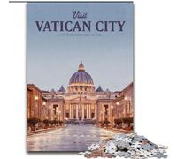Rompecabezas para Adolescentes, 1000 Piezas, Visita la Ciudad del Vaticano, Juegos educativos, decoración del hogar, Toda la Familia (26x38cm) 1000 Piezas