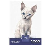 Rompecabezas para Adolescentes 1000 Piezas Watercolor Burmilla Cat Rompecabezas para Adultos Juegos Relajantes Regalo De Cumpleaños para Cumpleaños, Navidad 52x38cm/1000pcs