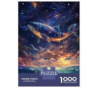 Rompecabezas para Adolescentes 1000 Piezas Whale in The Stars Rompecabezas para Adultos Juego De Ingenio Difícil Difícil Regalos para Reducir El Estrés 52x38cm/1000pcs