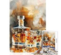 Rompecabezas para Adolescentes 1000 Piezas Whiskey Moments Juguete Educativo Regalo de cumpleaños Juegos Divertidos con póster a Juego y Hoja de Trivia tamaño 38x52cm
