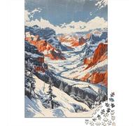 Rompecabezas para Adolescentes 1000 Piezas Winter Mountain Landscape-1 Rompecabezas para Adolescentes Juegos Relajantes Decoración Interacción Entre Padres E Hijos 38x26cm/1000pcs