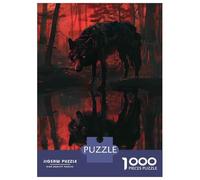 Rompecabezas para Adolescentes 1000 Piezas Wolf Reflection in Water Rompecabezas para Adultos Juegos Divertidos Decoración Interacción Entre Padres E Hijos 38x26cm/1000pcs