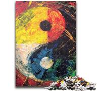 Rompecabezas para Adolescentes, 1000 Piezas, Yin y Yang, Juego desafiante y Familiar, decoración de Pared, cumpleaños y Navidad, 38x26cm