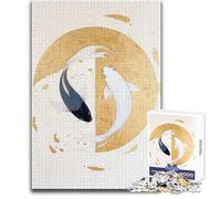 Rompecabezas para Adolescentes, 1000 Piezas, Yin Yang Koi Fish, Juego Educativo Familiar, Juguete Decorativo, decoración de Pared, tamaño 50x75cm