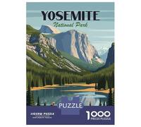 Rompecabezas para Adolescentes 1000 Piezas Yosemite National Park Rompecabezas para Adultos Juegos De Relajación Corte De Precisión Oferta como Regalo para Toda La Familia 52x38cm/1000pcs