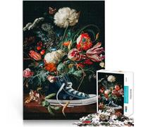 Rompecabezas para Adolescentes 1000 Piezas Zapatilla Floral II Juego desafiante y Juego Familiar Adecuado para decoración de Escritorio. 75x50cm