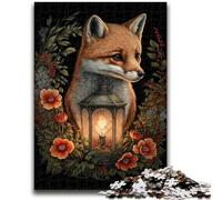 Rompecabezas para Adolescentes, 1000 Piezas, Zorro Adorable, Juego desafiante para Jugar en Familia, Regalo de Amigo Secreto, 26x38cm