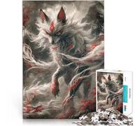 Rompecabezas para Adolescentes 1000 Piezas Zorro japonés Kitsune Juguetes de Entretenimiento Familiar Regalos de cumpleaños 52x38cm