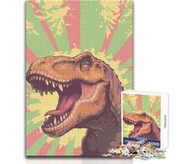 Rompecabezas para Adolescentes, 1000 píxeles, Rugido de T-Rex, desafío único, desafío difícil, Regalos de cumpleaños, tamaño 50x75cm