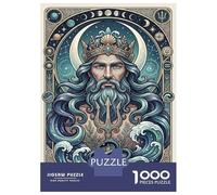 Rompecabezas para Adolescentes 1000 Poseidon God of The Sea Rompecabezas DIY Juguetes Difícil Oferta Difícil como Regalos para Toda La Familia 70x50cm/1000pcs