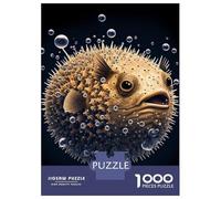 Rompecabezas para Adolescentes 1000 Pufferfish Animal Rompecabezas para Adultos Juguetes Antiestrés Regalos para Mujeres Oferta como Regalos para Toda La Familia 70x50cm/1000pcs