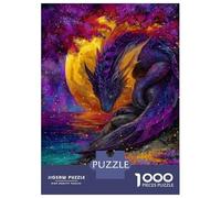 Rompecabezas para Adolescentes 1000 Purple Dragon by The Sea Rompecabezas para Adultos Juguete Decoración De Pared Alivia El Estrés Ayuda A Ejercitar El Cerebro 52x38cm/1000pcs